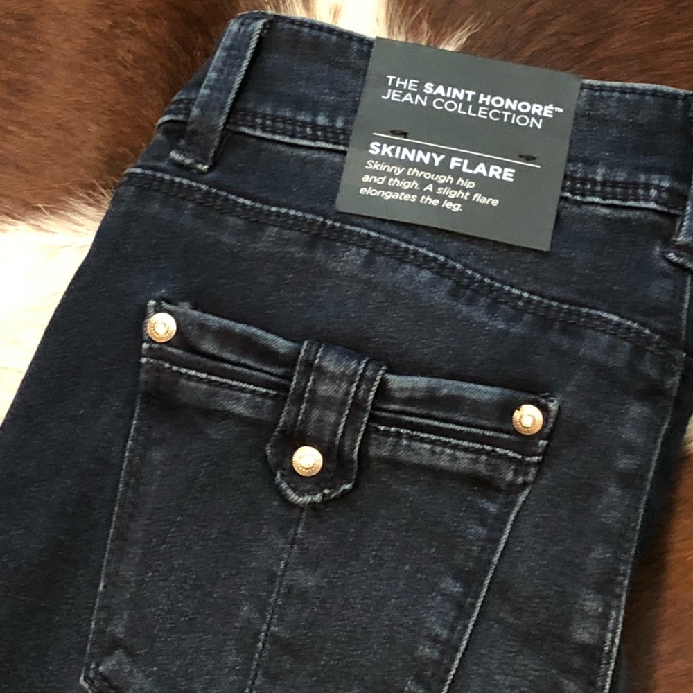 WHBM Saint Honore Skinny Flare Jeans